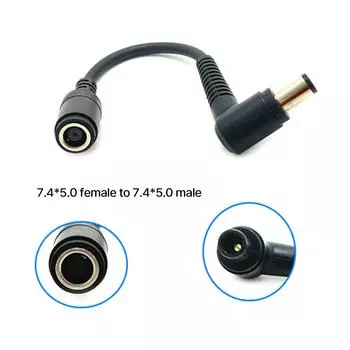 7.4x5.0 мм кабель-переходник питания 7.4x5.0 мм мама в 7.4x5.0 мм папа изогнутый наконечник шнур адаптера питания для ноутбуков