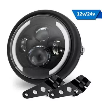 7,5-дюймовая светодиодная фара для мотоцикла, фара головного света, светодиодная фара для мотоцикла Harley Sportster Cafe Racer Honda Yamaha Suzuki Custom