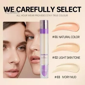 7,5 мл двухкомпонентный консилер с кисточкой-пуховкой для пудры, пятен от прыщей, темных кругов, полное покрытие, стойкий натуральный водостойкий увлажняющий макияж для лица B