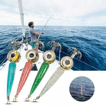 7,5 см/9 г пластиковая светодиодная приманка для креветок, легкий устойчивый к ржавчине крючок для кальмара, искусственная приманка для креветок для рыбалки зелёный