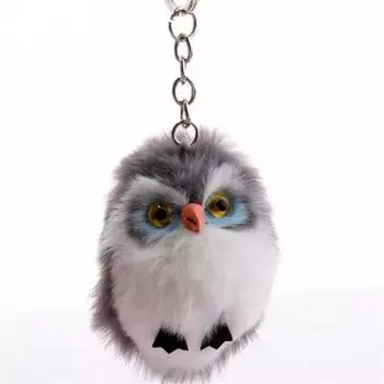 7,5 см сова волосяной шар мягкие плюшевые игрушки модные милые животные подвески брелок игрушка подарки на день святого валентина 7.5CM синий