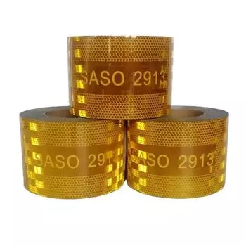 7.5CM*5M SASO 2913 Reflective Tape Truck Plating Aluminium Adhesive Sticker Reflectors Vehicle Waterproof Strip For Saudi Market