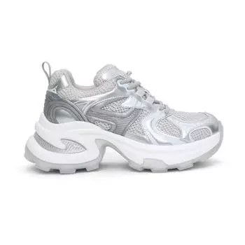 7.5Cm height increase~ Cowhide version thick-soled height increase dad shoes women s spring and autumn new mesh breathable casual shoes 35