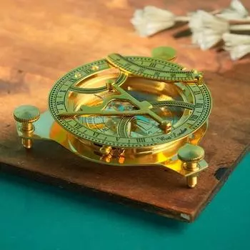 7.62 см латунные солнечные часы с деревянной коробкой солнечные часы лучший подарок для него
