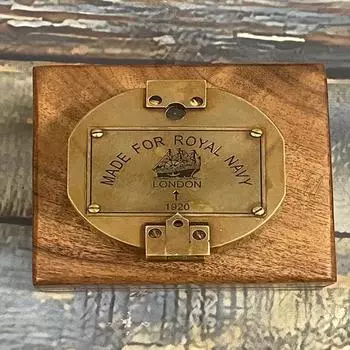 7,62 см морской компас Brunton с деревянным футляром