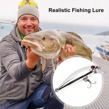7,6 см/11 г рыболовная приманка, острый крючок, реалистичные 3D глаза, длинный заброс, тонущий гольян, искусственная жесткая приманка, товары для рыбалки на открытом воздухе серебряный