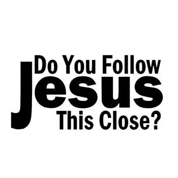 7,6x15,2 см, вы следуете за Иисусом, эта закрытая водонепроницаемая наклейка для стайлинга автомобиля