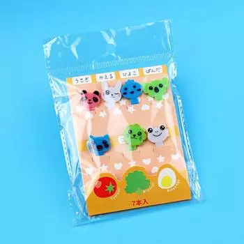 7/8/10 шт., аксессуары для вечеринки, торта, десерта, мини-набор вилок для фруктов, милый детский декор для коробки Bento, вилки для десерта, мультяшная зубочистка as the picture