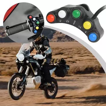 7/8 22 мм мотоцикл руль переключатель управления кнопка алюминиевый сплав для фары поворотник противотуманный фонарь гудок ВКЛ ВЫКЛ старт K K6S2