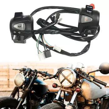 7/8 22 мм мотоциклетные переключатели управления рулем для PCX кнопка звукового сигнала поворотник противотуманный переключатель сменные аксессуары чёрный