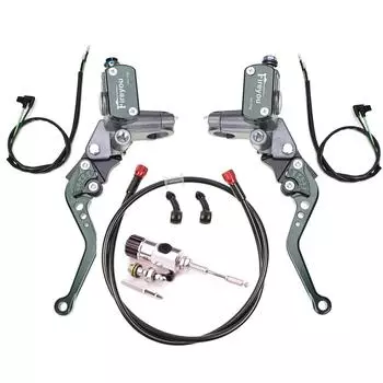 7/8 22 мм мотоциклетный гидравлический тормозной главный цилиндр сцепления рычаг резервуара с тормозным шлангом подходит для спортивного мотоцикла уличного мотоцикла скутера