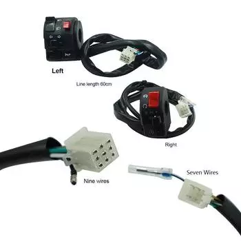 7/8 22 мм мотоциклетный переключатель, крепление на фару, сигнальная лампа, указатель поворота, стартовый выключатель, детали переключателя на руле мотоцикла Left