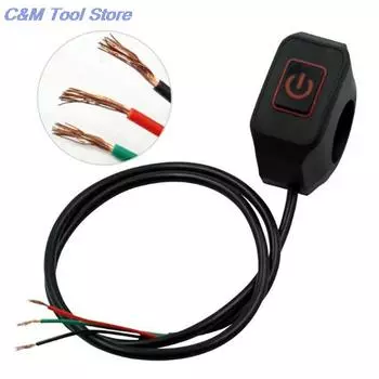 7/8 22 мм мотоциклетный руль переключатель моментальный кнопка для электрического Star Kill водонепроницаемый переключатель управления кнопка со светодиодной подсветкой красный