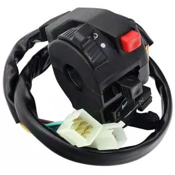 7/8 22 мм мотоциклетный руль переключатели управления фара поворотник индикатор переключатель кнопка звукового сигнала для большинства квадроциклов 110-250 куб. см чёрный