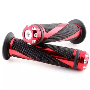 7/8 22mm Universal Fit Motorcycle Handlebar Grips for Kawasaki, Honda, Yamaha, Suzuki, Benelli, Ducati Bikes чёрный