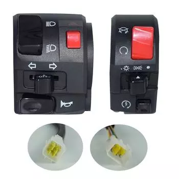 7/8 дюйма 22 мм переключатель мотоцикла, руль мотоцикла ATV переключатели управления левый и правый для кнопки сигнала поворота электрический противотуманный фонарь свет