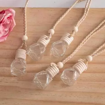 7-8 мл подвеска для флакона духов ромбическая износостойкая внутренняя отделка прозрачная пустая бутылка для ароматерапии