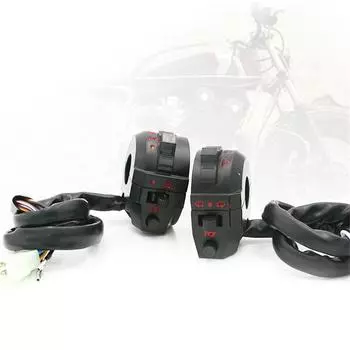 7/8 Мотоцикл Мотобайк Квадроцикл 22мм Руль Левая Правая Сторона Переключатель Управления Дальний/Ближний Свет Поворотник Звуковой Сигнал Переключатель Запчасти