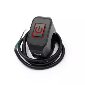 7/8 переключатель на руль мотоцикла со светодиодной подсветкой, кнопка мгновенного действия для Electric Star Kill, водонепроницаемая кнопка управления, 22 мм красный