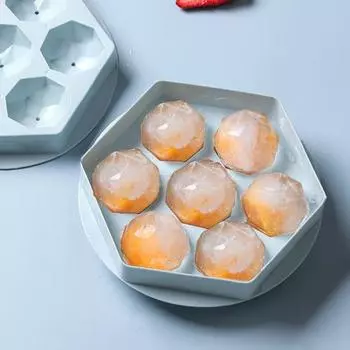 7/8 сеток лоток для кубиков льда мягкий быстросъемный портативный полезный геометрической формы для детей Rectangle синий