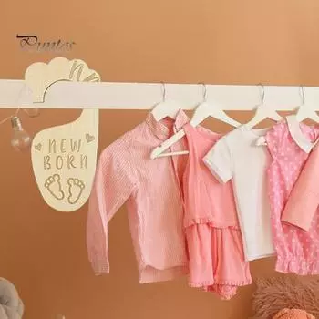 7/8 шт. Разделители для детского гардероба, деревянные маркеры размеров детской одежды, маркеры размеров для новорожденных и малышей, разделители размеров для повседневной детской одежды D