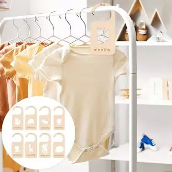 7/8 шт. Разделители для детского гардероба, деревянные маркеры размеров детской одежды, маркеры размеров для новорожденных и малышей, разделители размеров для повседневной детской одежды