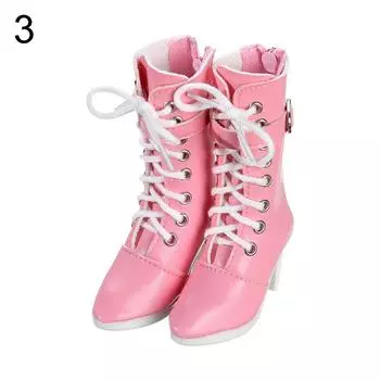 7.8CM Doll Wearing 5 Styles Play House Accessories 60cm Doll Boots Differents Color Fabric Shoes 3