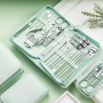 7/9/10/12/16/18/22/26 шт. набор ножей для ногтей из нержавеющей стали, косметический набор, сумка на молнии, маникюрный нож, строгальный станок, плоскогубцы для ногтей, маникюрные инструменты