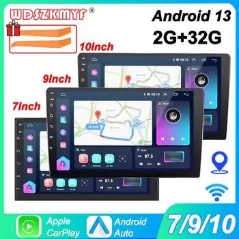 7 9 10 автомобильный радиоприемник Android 13 Android auto Carplay WIFI GPS автомобильный аудиоплеер автомобильный мультимедийный проигрыватель для Hyundai Nissan Toyota Kia