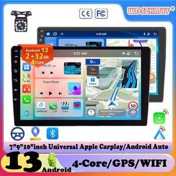 7 /9 /10 автомобильный радиоприемник Android 13 Androidauto Carplay WIFI GPS автомобильный аудиоплеер автомобильный мультимедийный проигрыватель для Hyundai Nissan Toyota Kia