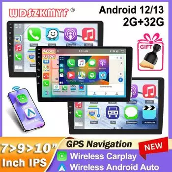 7/9/10 дюймов Android 13 беспроводной Carplay Android Auto мультимедийный плеер интеллектуальные системы автомобиля камера заднего вида автомобильный аксессуар