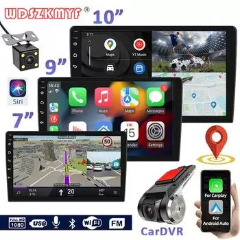 7/9/10 дюймов Android 13 Беспроводной Carplay Android Auto Car Radio GPS Мультимедийный проигрыватель Интеллектуальные системы Сенсорный экран Автомобильный дисплей