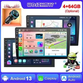 7 9 10 дюймов Android 13 Car Radio Androidauto Carplay 2 Din GPS Car Audio Автомобильный мультимедийный проигрыватель Smart car systems Подарок