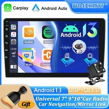 7 9 10 дюймов беспроводной Carplay Android Auto Android13 2Din автомобильный аудиоплеер мультимедийный проигрыватель интеллектуальные системы автомобиля автомобильные аксессуары