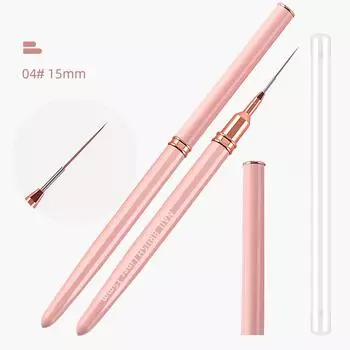 7/9/12/15/20 мм кисть для дизайна ногтей Diy Рисование линий в полоску Цветочная ручка для рисования розовая