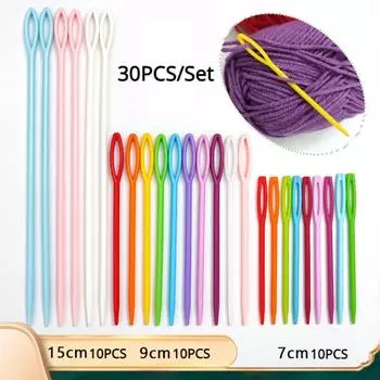 7/9/15 см цветные пластиковые спицы крючки для вязания шерстяная пряжа игла для детей DIY свитер ткацкий инструмент аксессуары