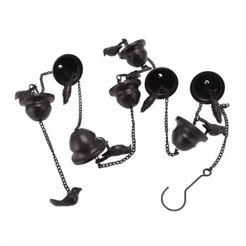 7,9-футовая дождевая цепочка с птицами на чашке для желобов, декоративные колокольчики дождя для наружного винтажного сада, дождевая вода