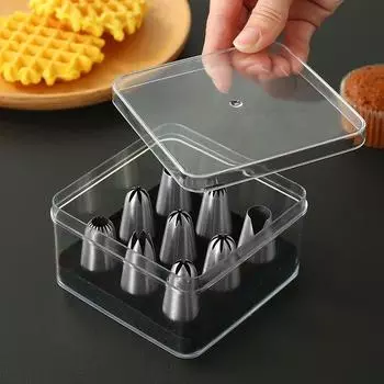 7/9 шт. набор насадок для крема для торта коробка для хранения DIY инструменты для выпечки нержавеющая сталь глазурь трубка для украшения печенья роза рот кухня