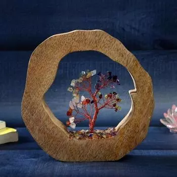 7 чакр, 60 бусин, хрустальное дерево, статуэтка фэн-шуй, денежный бонсай, рейки, лечебные кристаллы, домашний декор, декор стола, подарки, денежное дерево