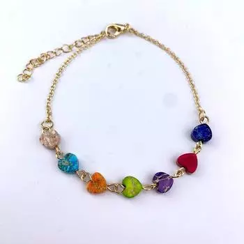 7 Чакр Браслет Камни Разум Тело Исцеление Души Нержавеющая Сталь Браслет Семь Чакр Настоящие Камни чёрный