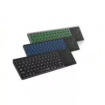 7-Colors Backlit Wireless Keyboard with Touchpad Numberic Keypad Rechargeable Wireless Keyboard for Windows IOS чёрный