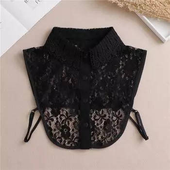 7 Colors Women Shirt Fake Collar Ladies White Black Lace Floral Detachable Collar Half Shirt False Collar Blouse Tops Decor