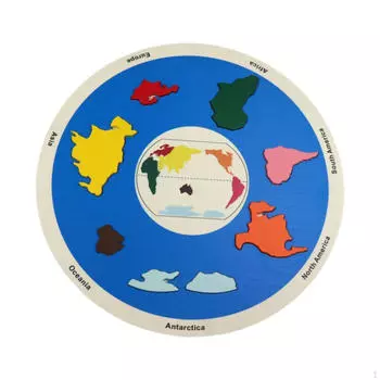 7 Continents Jigsaw Puzzle Educational Continent Toy Family Game Children Board