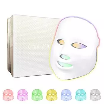 7-цветная светодиодная маска для лица - для домашнего использования, омоложение кожи, против акне, подтягивающая UK Plug