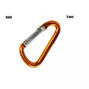 7-цветный алюминиевый безопасный кемпинговый походный крючок пряжка брелок альпинистские пряжки сплав карабин 5pcs золотой