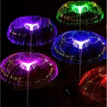 7-цветный солнечный свет для газона, 5-слойные елочные фонари, светодиодные фонари для двора, водонепроницаемые уличные декоративные фонари Single-layer jellyfish