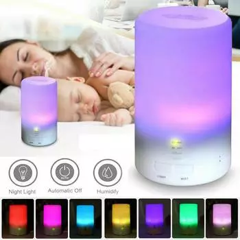 7-цветный увлажнитель воздуха Ультразвуковой USB-диффузор аромата со светодиодной подсветкой Диффузор тяжелого эфирного масла Увлажнитель воздуха для ароматерапии Warm light-AU