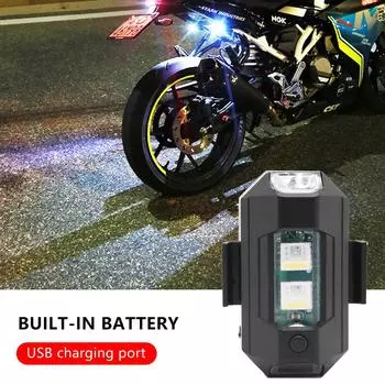 7 цветов Drone Strobe Light USB LED Anti Collision LED Мотоциклетные предупреждающие огни