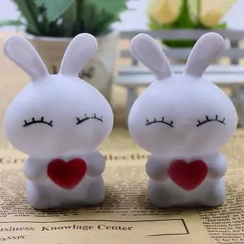 7 цветов меняющийся кролик светодиодный прекрасный свет ночник украшение спальни детский подарок