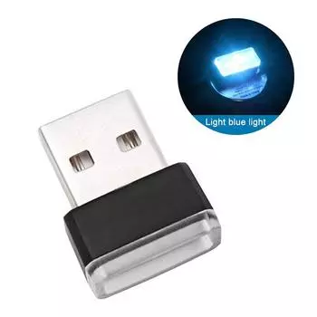 7 цветов, мини-USB-светильник, светодиодный моделирующий светильник, окружающий свет для автомобиля, неоновый внутренний свет, декоративный свет в салоне автомобиля, автомобильные товары синий